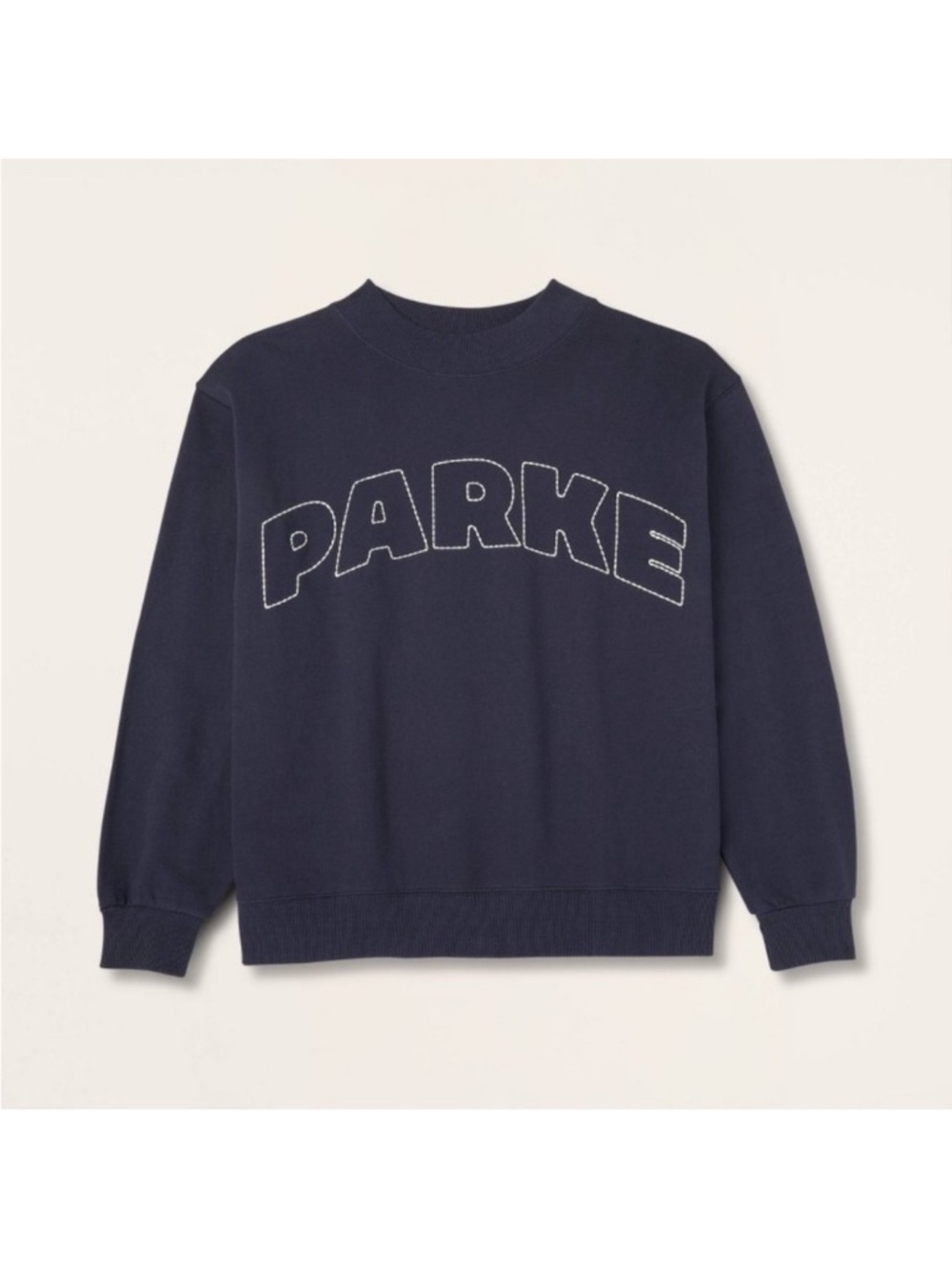 Women's Mockneck Pullover Sweatshirt - Parke x Target Navy Blue S/XS